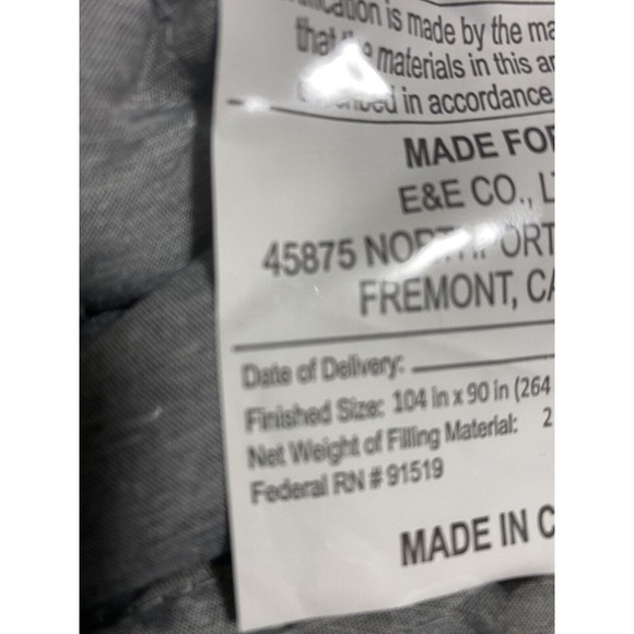 Madison Park Mini Comforter Set Gray King Down Alternative With 2 Shams NEW - Picture 8 of 14